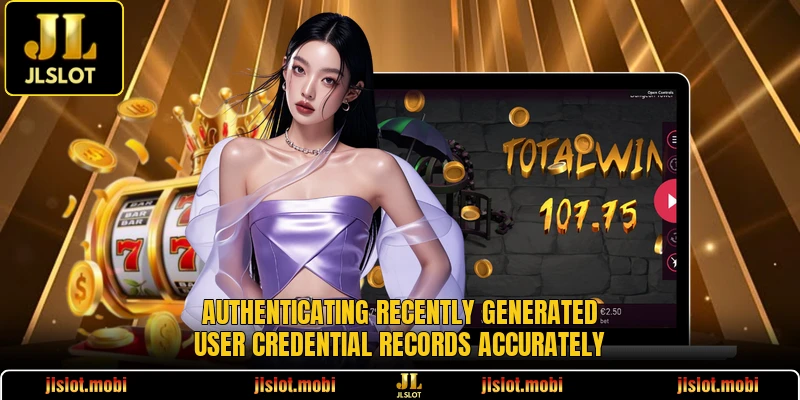 Authenticating recently generated user credential records accurately