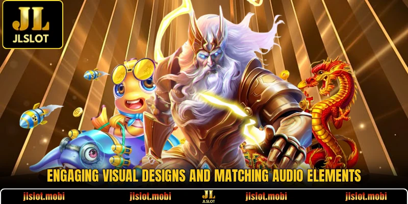 Engaging visual designs and matching audio elements