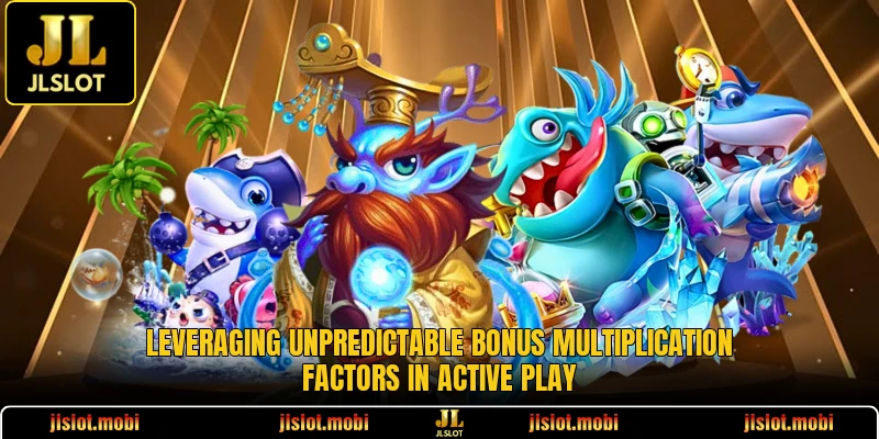 Leveraging unpredictable bonus multiplication factors in active play
