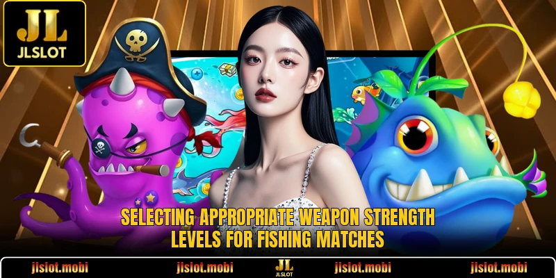 Selecting appropriate weapon strength levels for fishing matches